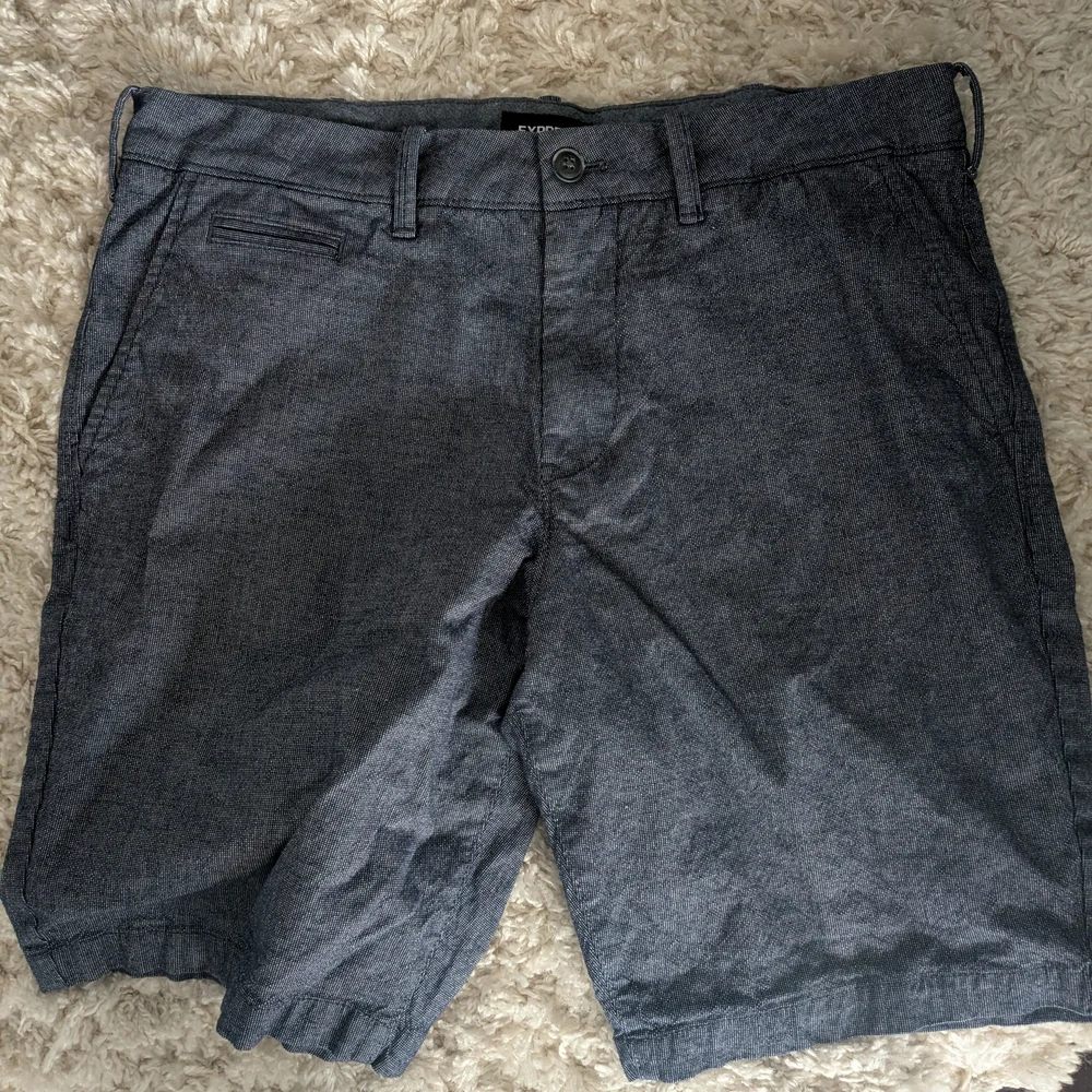 Express Charcoal Flat Front Shorts Bermuda